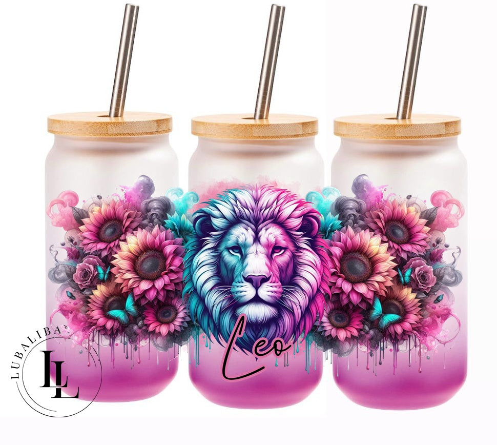 Glas " Leo - Löwe " Sternzeichen ArtNr.: STD